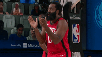 每日GIF(2020-08-02)的gif-Houston Rockets Applause GIF by NBA