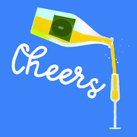 每日GIF(2020-08-14)的gif-Celebrate Sparkling Wine GIF by GIPHY Studios Originals