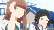 アニメーション映画「思い、思われ、ふり、ふられ」【公式】的gif的gif-一緒に登下校した