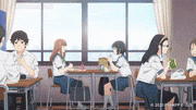 アニメーション映画「思い、思われ、ふり、ふられ」【公式】的gif的gif-友達とお昼を食べたことがある