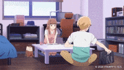 アニメーション映画「思い、思われ、ふり、ふられ」【公式】的gif的gif-好きな人と勉強会をした