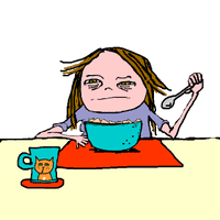 每日GIF(2020-08-16)的gif-Cat Eat GIF by Kimmy Ramone