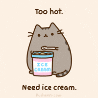 每日GIF(2020-08-24)的gif-Ice Cream Kitten GIF by Pusheen