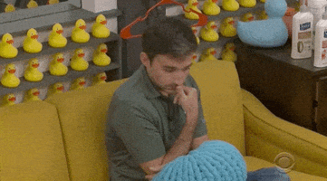 每日GIF(2020-08-31)的gif-Nervous Fetal Position GIF by Big Brother