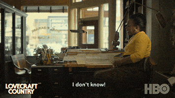 每日GIF(2020-09-06)的gif-No Idea Idk GIF by Lovecraft Country