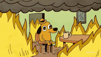每日GIF(2020-09-12)的gif-This Is Fine GIF