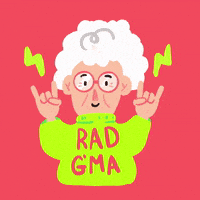 每日GIF(2020-09-14)的gif-Rock On Grandma GIF by GIPHY Studios Originals