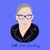 每日GIF(2020-09-19)的gif-Ruth Bader Ginsburg Portrait GIF by Boss Dotty Paper Co.