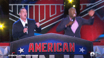 每日GIF(2020-10-20)的gif-Excited Nbc GIF by Ninja Warrior