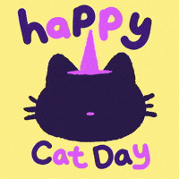 每日GIF(2020-10-30)的gif-Licking Cat Day GIF by GIPHY Studios Originals