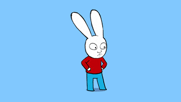 每日GIF(2020-11-10)的gif-Scared Blue Monday GIF by Simon Super Rabbit