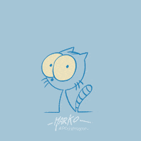 每日GIF(2020-11-13)的gif-Cat Hello GIF by marko
