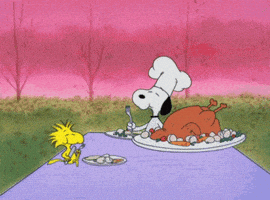 每日GIF(2020-11-16)的gif-Charlie Brown Thanksgiving Eating GIF