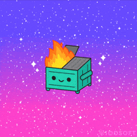 每日GIF(2020-12-03)的gif-dumpster fire GIF by 100% Soft
