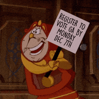 每日GIF(2020-12-08)的gif-Register To Vote Beauty And The Beast GIF by #GoVote