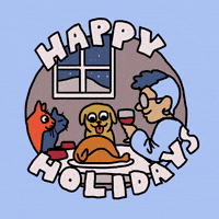 每日GIF(2020-12-11)的gif-Quarantine Happy Holidays GIF by GIPHY Studios Originals