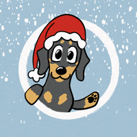 每日GIF(2020-12-16)的gif-Merry Christmas Dog GIF