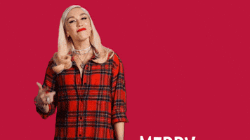 每日GIF(2020-12-22)的gif-Merry Christmas Reaction Gif GIF by Gwen Stefani