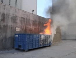 每日GIF(2020-12-24)的gif-Dumpster Fire GIF