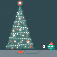 每日GIF(2020-12-25)的gif-Sparkling Christmas Tree GIF by Julian Glander