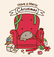每日GIF(2020-12-26)的gif-Merry Christmas Cat GIF by Pusheen