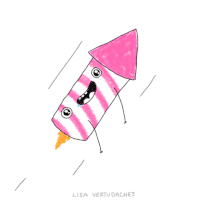 每日GIF(2021-01-01)的gif-Happy New Year Animation GIF by Lisa Vertudaches