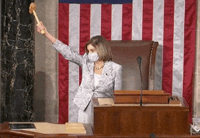 每日GIF(2021-01-04)的gif-Nancy Pelosi Gavel GIF by GIPHY News