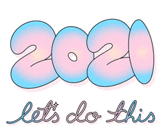 每日GIF(2021-01-04)的gif-New Year Typography GIF by Malaea