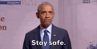 每日GIF(2021-01-07)的gif-Stay Safe Barack Obama GIF by Election 2020