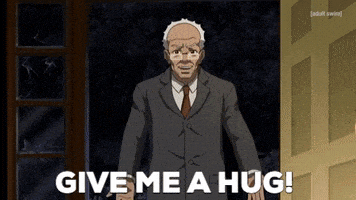每日GIF(2021-01-09)的gif-The Boondocks Hug GIF by Adult Swim