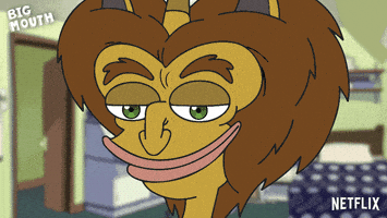 每日GIF(2021-01-13)的gif-Big Mouth Eyebrows GIF by NETFLIX