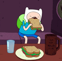 每日GIF(2021-01-14)的gif-adventure time eating GIF