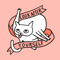 每日GIF(2021-01-17)的gif-Cat Look After Yourself GIF by BadgeBomb