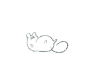 なかねありさ的gif的gif-起き上がれないねずみ