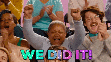 每日GIF(2021-01-24)的gif-We Did It Congratulations GIF by chuber channel