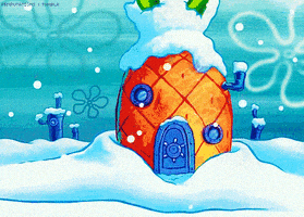 每日GIF(2021-02-01)的gif-Spongebob Squarepants Snow GIF