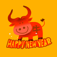 每日GIF(2021-02-12)的gif-New Year Ox GIF by GIPHY Studios Originals