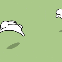 每日GIF(2021-03-22)的gif-Hopping White Rabbit GIF by Suzy Tolen