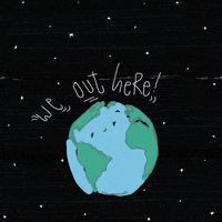 每日GIF(2021-04-02)的gif-Outer Space GIF by Anna Vignet