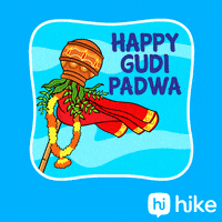 每日GIF(2021-04-14)的gif-Gudi Padwa Festival GIF by Hike Sticker Chat