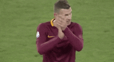 每日GIF(2021-04-16)的gif-Happy Edin Dzeko GIF by AS Roma