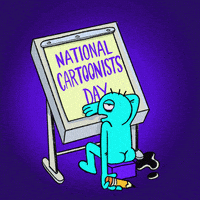 每日GIF(2021-05-06)的gif-Cartoonist Drafting Table GIF by Originals