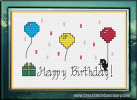 每日GIF(2021-06-20)的gif-Celebrate Happy Birthday GIF by Cross Stitch Sanctuary
