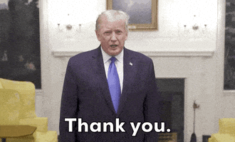 每日GIF(2021-06-25)的gif-Donald Trump Thank You GIF by GIPHY News