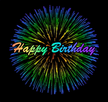 每日GIF(2021-07-04)的gif-Happy Birthday Rainbow GIF by Justin