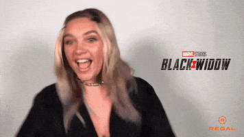 每日GIF(2021-07-11)的gif-Excited Black Widow GIF by Regal