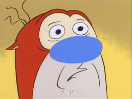 每日GIF(2021-07-22)的gif-Ren And Stimpy Reaction GIF by NickRewind