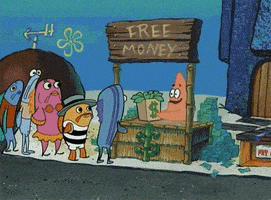 每日GIF(2021-08-09)的gif-Free Money Cartoon GIF by SpongeBob SquarePants