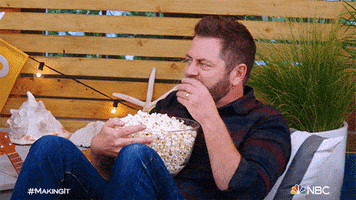 每日GIF(2021-08-31)的gif-Nick Offerman Popcorn GIF by NBC