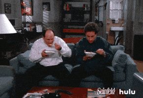 每日GIF(2021-09-11)的gif-George Costanza Eating GIF by HULU